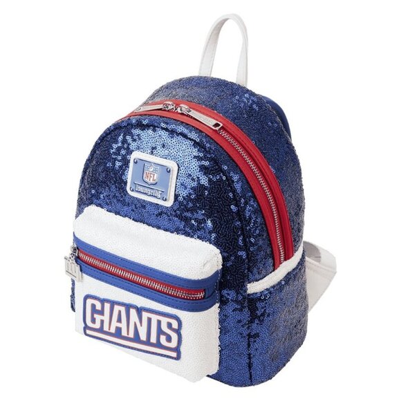 Loungefly NFL New York Giants Sequin Mini Backpack Blue main image 11